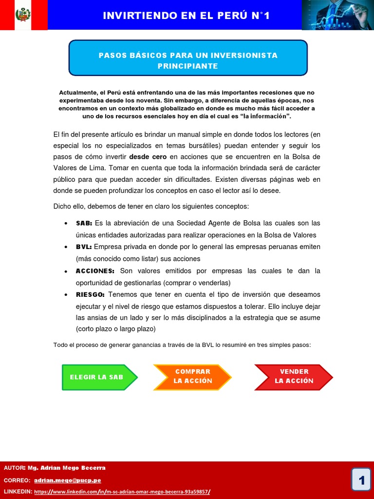 Guía para Invertir en la BVL Perú | PDF | Bolsa | Compartir (Finanzas)