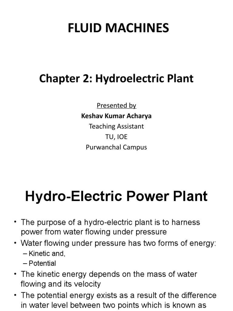 Hydroelectric Plant Overview and Components | PDF | Dam | Hydroelectricity