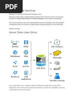 Azure Cloud Services: Azure Data Lake Store