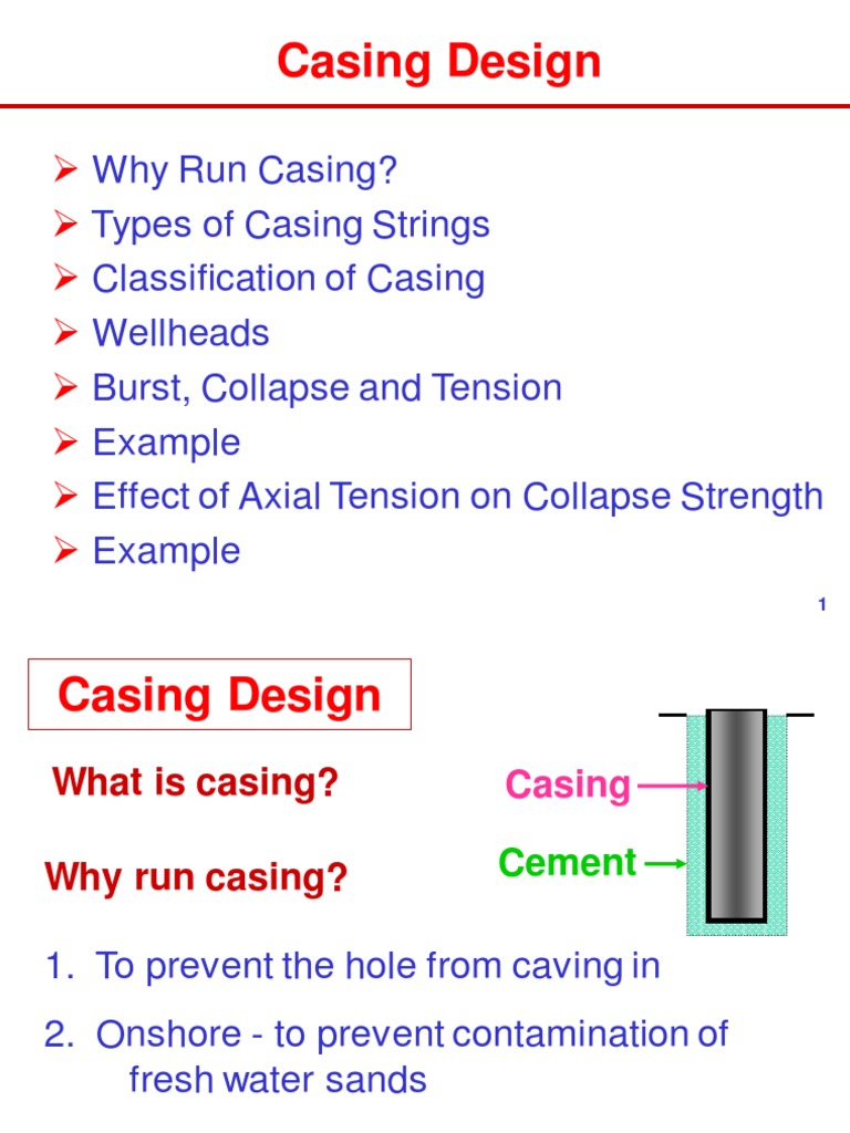 Casing String Design PDF Casing (Borehole) Applied And