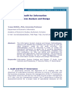 Audit For Information System Analyze and Design: Traian Surcel, PHD, University Professor
