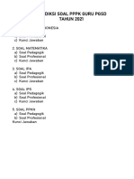 Bank Soal PPPK PGSD 2021 PDF