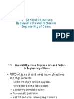 1.3 General Objectives, Requirements and Factors in Engineering of Dams