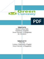 Janntul Ferdous Sadia Department of English Green University of Bangladesh ID:152020023