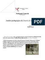 Analisi Pedagogica Di ''Diario Di Un Maestro'' - Fondamenti Di Pedagogia Generale