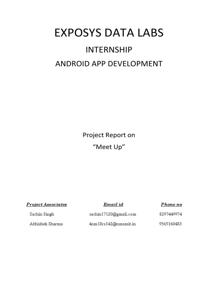 Meet Up: Android App Development Report | PDF | Java (Programming ...