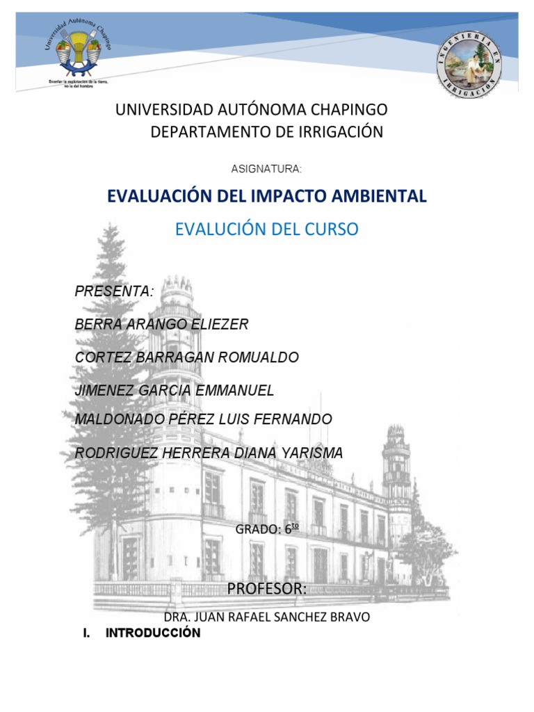 Trabajo Final de Evaluación de Impacto Ambiental | PDF | Entorno ...