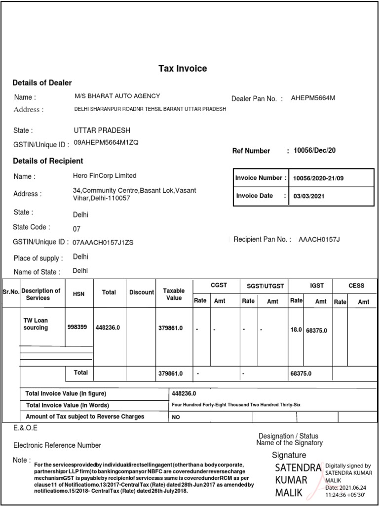 Dec 20 Invoice | PDF | Public Finance | Taxation
