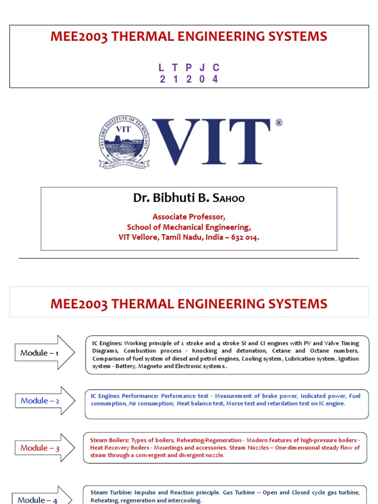Thermal Engineering Systems Course Overview | PDF | Latent Heat | Heat