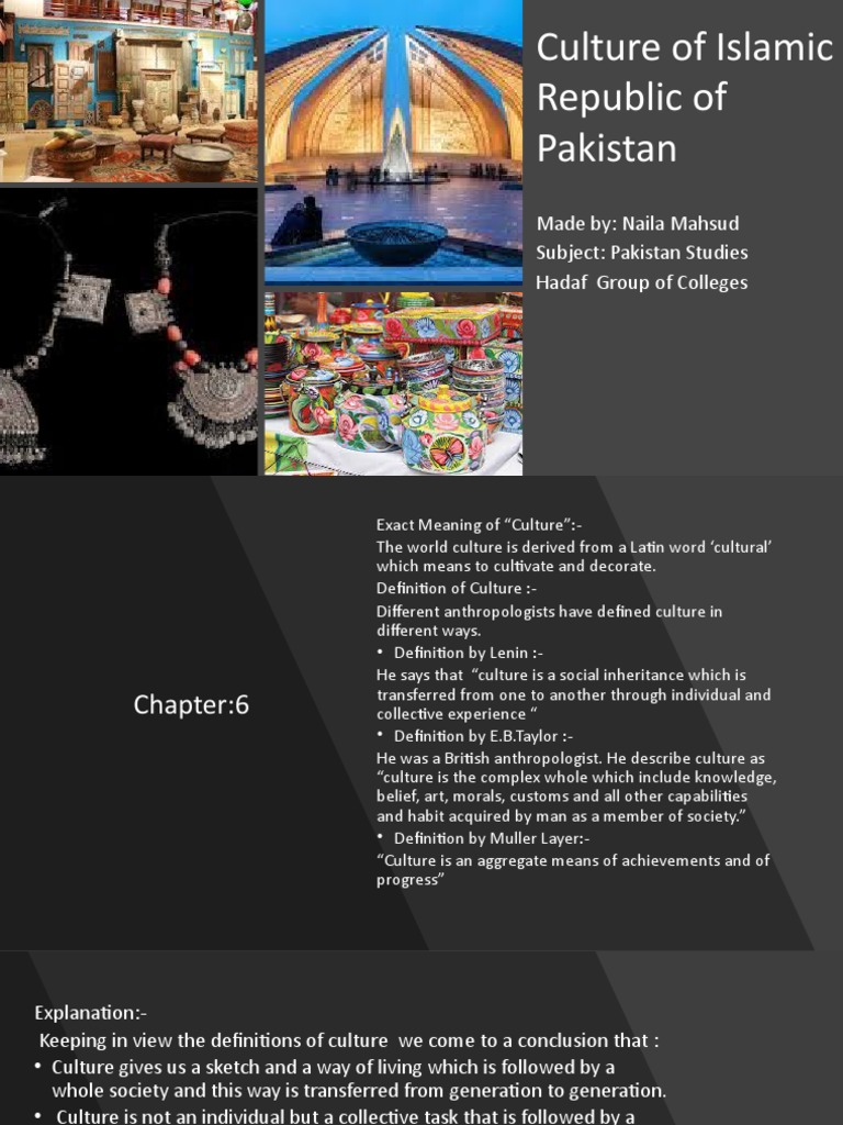 Chap 6 Culture of Pakistan | PDF | Pakistan | Sindh