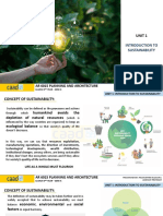 Unit 1: Sustainable Planning and Architecture, B.arch