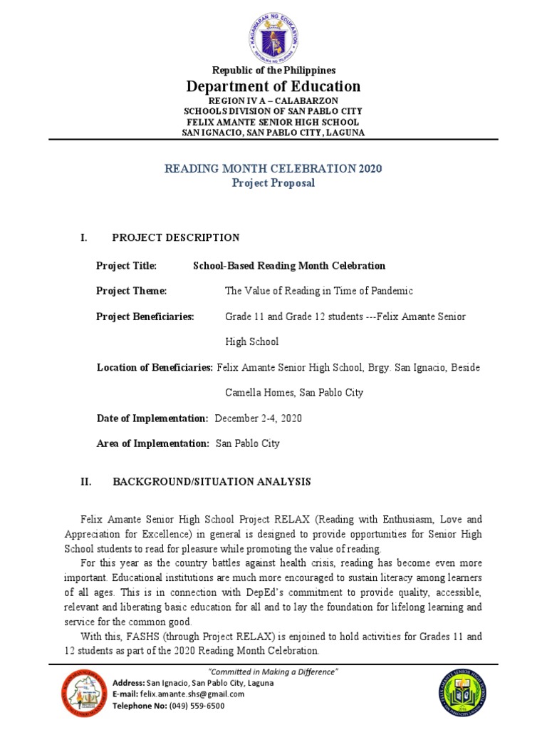 department-of-education-reading-month-celebration-2020-project