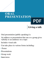Oral Presentation: Giving A Talk