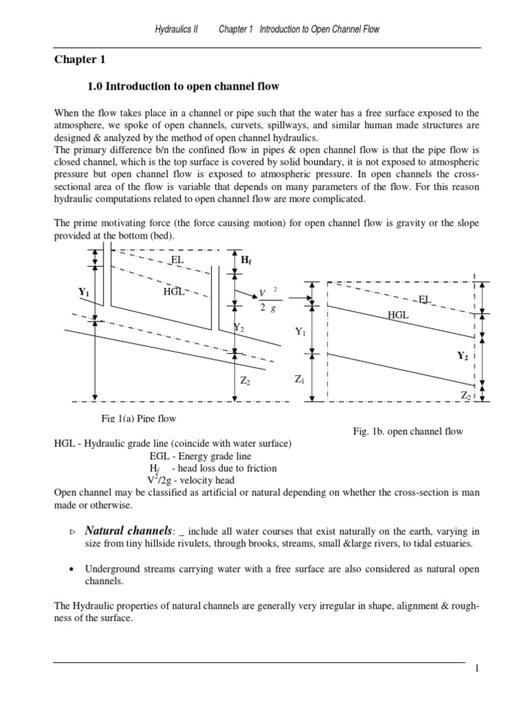 Introduction to Open Channel Flow | PDF | Physical Quantities ...