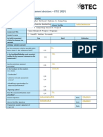 Internal Verification of Assessment Decisions - BTEC (RQF) : Higher Nationals