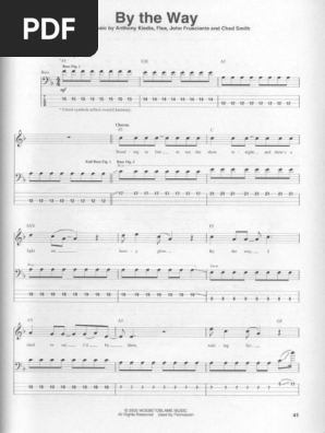 Red Hot Chili Peppers - by The Way BRV (Bass) | PDF