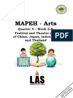 MAPEH - Arts: Quarter 4 - Week 5-8: Festival and Theater Arts of China, Japan, Indonesia, and Thailand