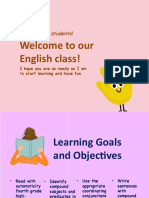 English Class Welcome