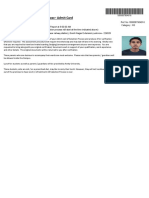 Selection Process - Admit Card