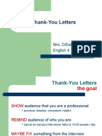 Thank-You Letters: Mrs. Disabella English 4