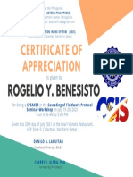 Certificate of Appreciation