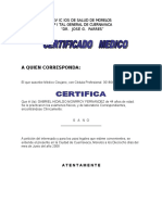 Certificado Medico SSM