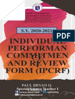 Individual Performan CE Commitmen T and Review Form (Ipcrf) : Paul Bryan Q. Fabella