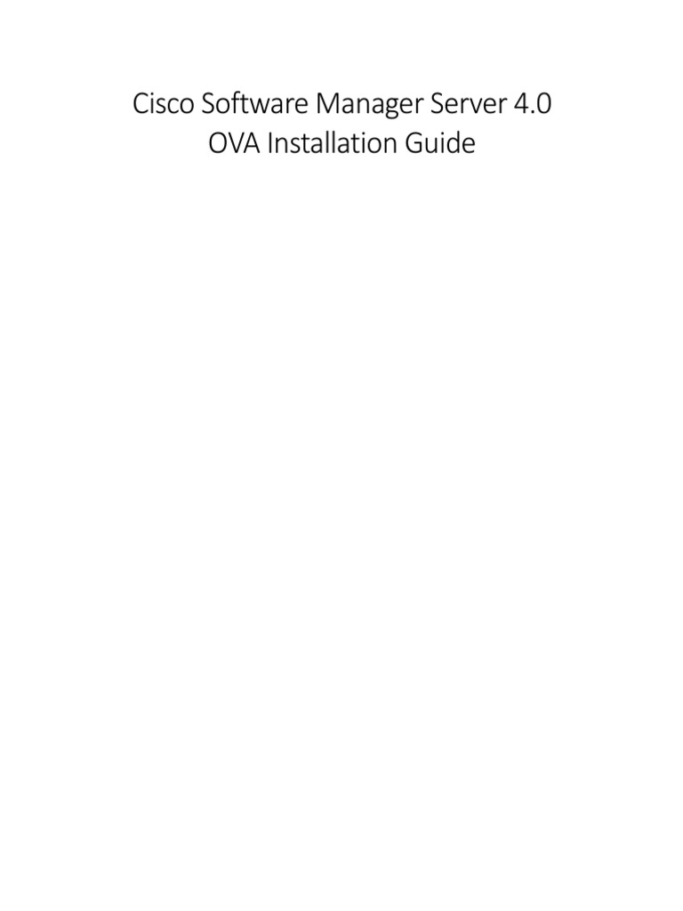 Cisco software manager server 4 0 ova installation guide pdf proxy