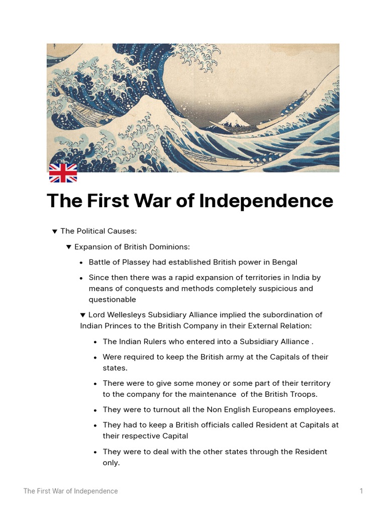 Causes of the First War of Independence | PDF | Indian Rebellion Of ...