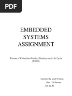 Embedded Systems Assignment: Phases of Embedded Product Development Life Cycle (EDLC)