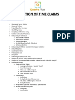Extention of Time Claims: Course Outline