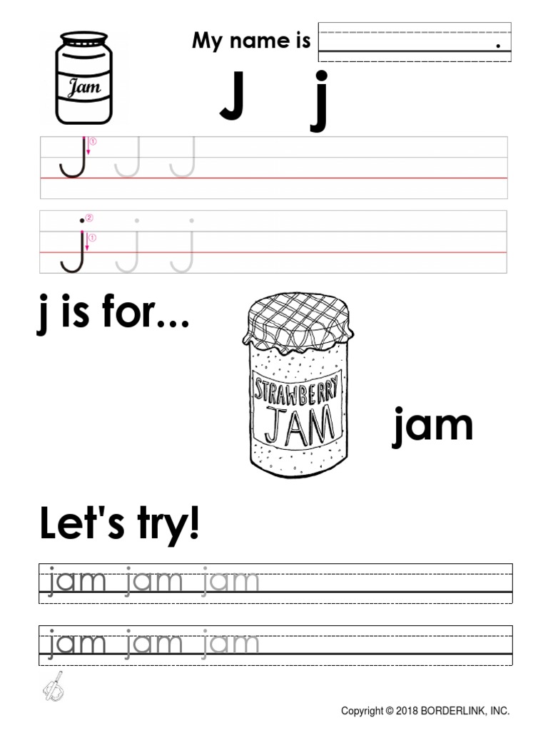 Sounds and Letters Worksheets J Grade 6 | PDF