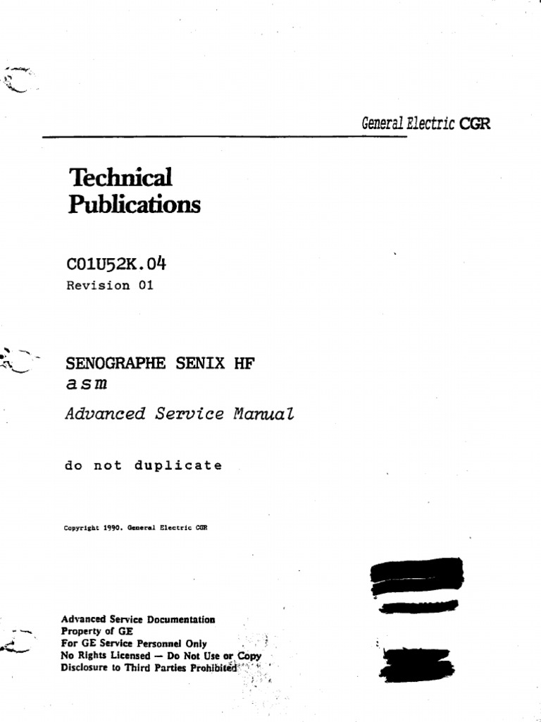 SENOGRAPHE SENIX HF Service Manual | PDF | Electrical Engineering ...