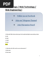 (Web Design / Web Technology / Web Engineering) : Follow Us On Facebook Join Our Telegram Channel Join Discussion Board