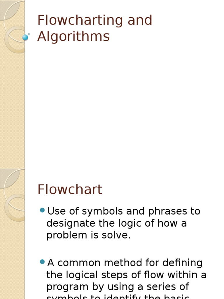 Flowcharting and Algorithms | PDF | Algorithms | Input/Output