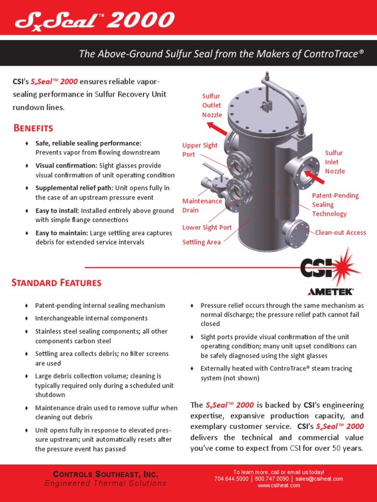 The Above-Ground Sulfur Seal From The Makers of Controtrace® | PDF ...