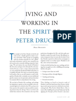 Living and Working in The Spirit of Peter Drucker
