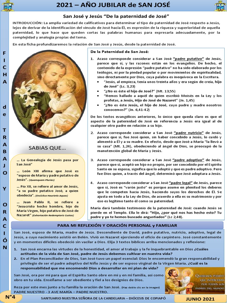 Paternidad de San José en Jesús | PDF | San José | María, madre de Jesús