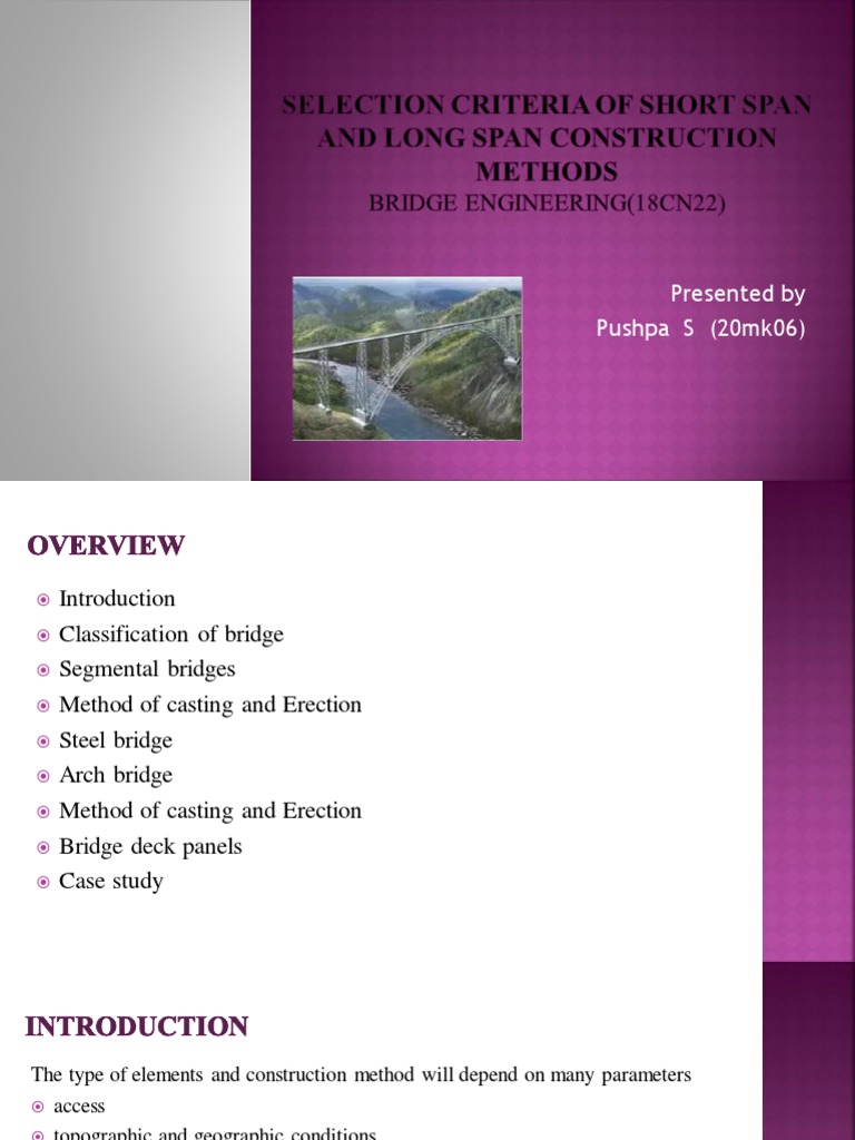 Selection Criteria of Short Span and Long Span | PDF | Bridge | Precast ...