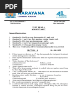 Xii Commerce Unit Test-1 Exam Accountancy q.paper Dt.2021