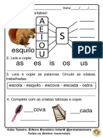 Atividades As Es Is Os Us Com Interpretação de Texto