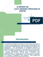 A Paper On Trade Policy Making Process in Kenya