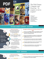 Disney-Pixar Merger Case Study 2006 | PDF | Pixar | The Walt Disney Company