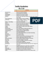 Textile Vocabulary Ch. 7-11