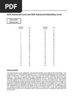 GCE Advanced Level and GCE Advanced Subsidiary Level