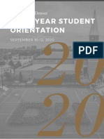 First Year Student Orientation: University of Denver