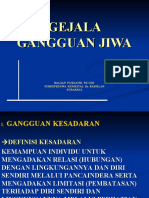 Dr. Sadya GEJALA GANGGUAN JIWA