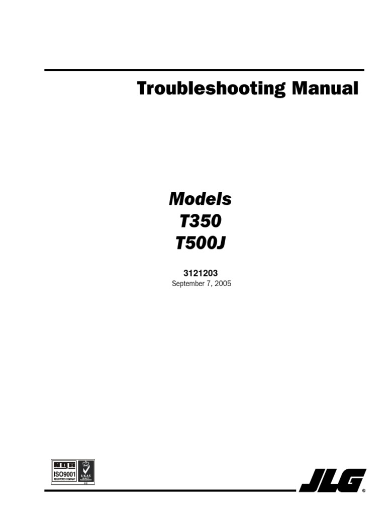 Troubleshooting JLG T350, T500J PDF Electrical Connector