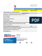 Solicitud de Datos para Elaboración de Contrato (Mexico Industry)