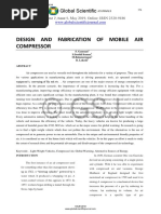 Design AND Fabrication OF Mobile AIR Compressor: GSJ: Volume 7, Issue 5, May 2019, Online: ISSN 2320-9186